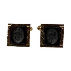 1950s Vintage Cufflinks. W. Germany Men’s Jewelry – Accessories – Gold & Black